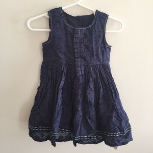 NWT EARLY DAYS NAVY PLEATED DRESS
